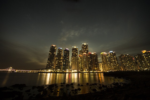 Night view of Busan, Korea