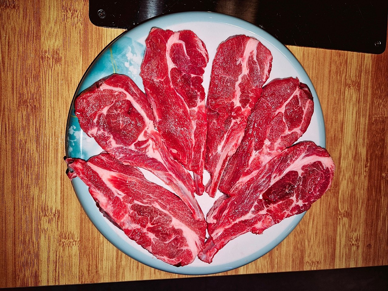 Detailed shot of raw lamb meat showing freshness